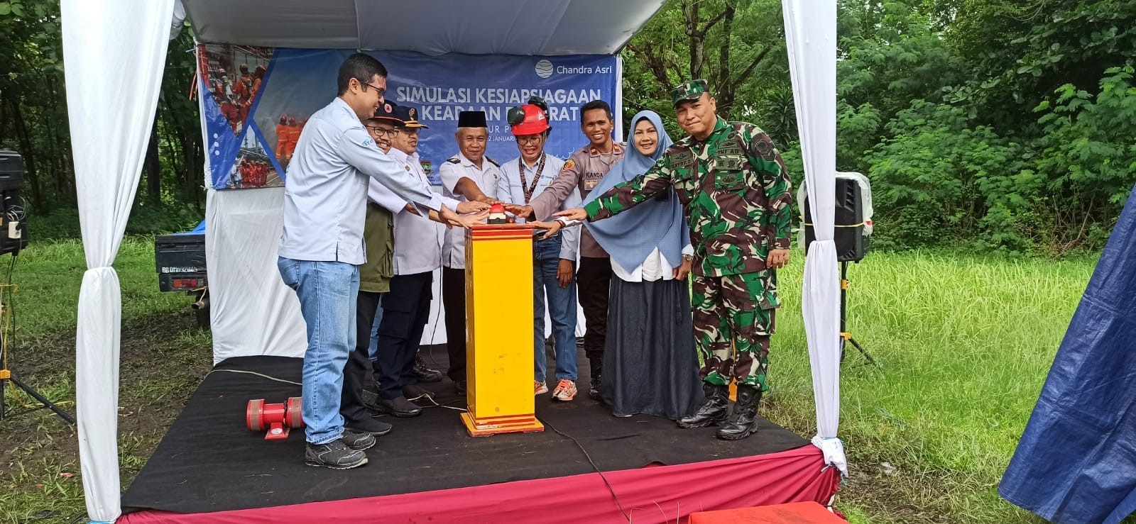 BPBD GELAR SIMULASI KEBENCANAAN DI PT. CHANDRA ASRI UNTUK UJI KESIAPSIAGAAN INDUSTRI